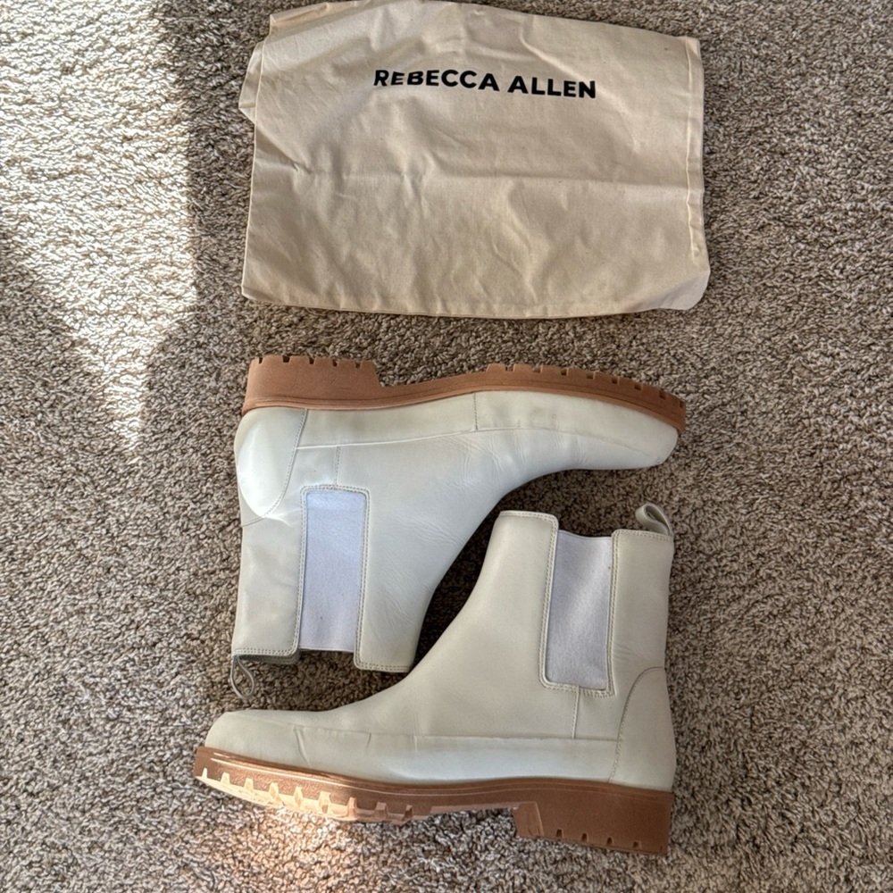 Rebecca Allen Women's The All Weather Boot, Cream, Size 9